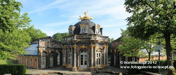 Bayreuth Eremitage - Sonnentempel u Orangerie Suedseite